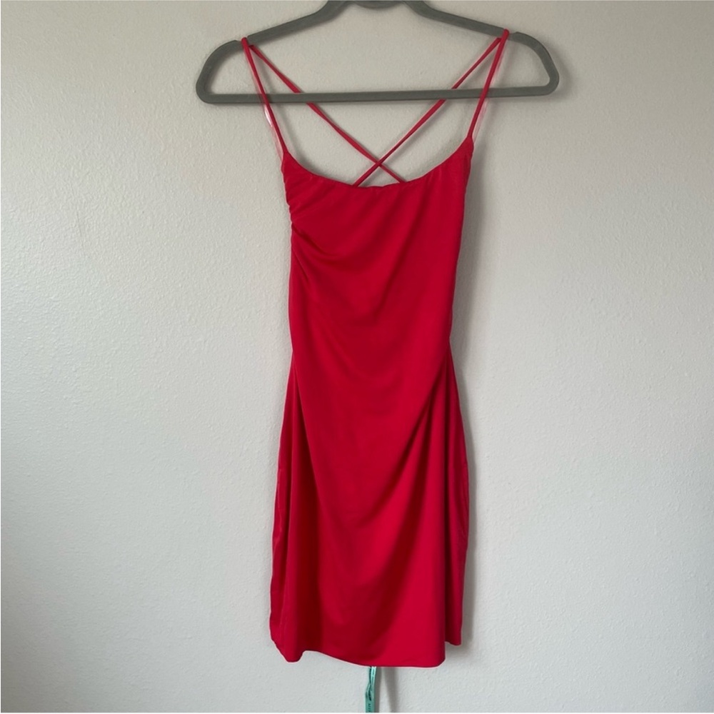 NWT House of CB: Mistress Rocks - Samoa Red Strappy Mini Dress - Large - Picture 3 of 7